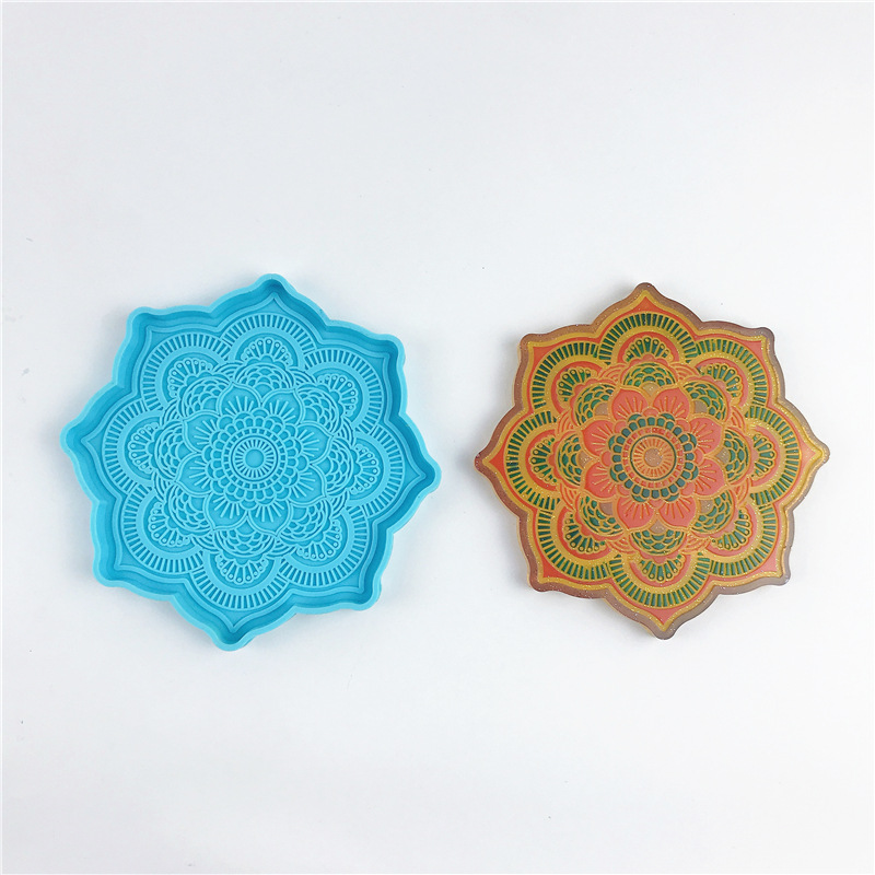 Mandala Coaster Silicone Mold  - Woodworking Resin 评论和价格