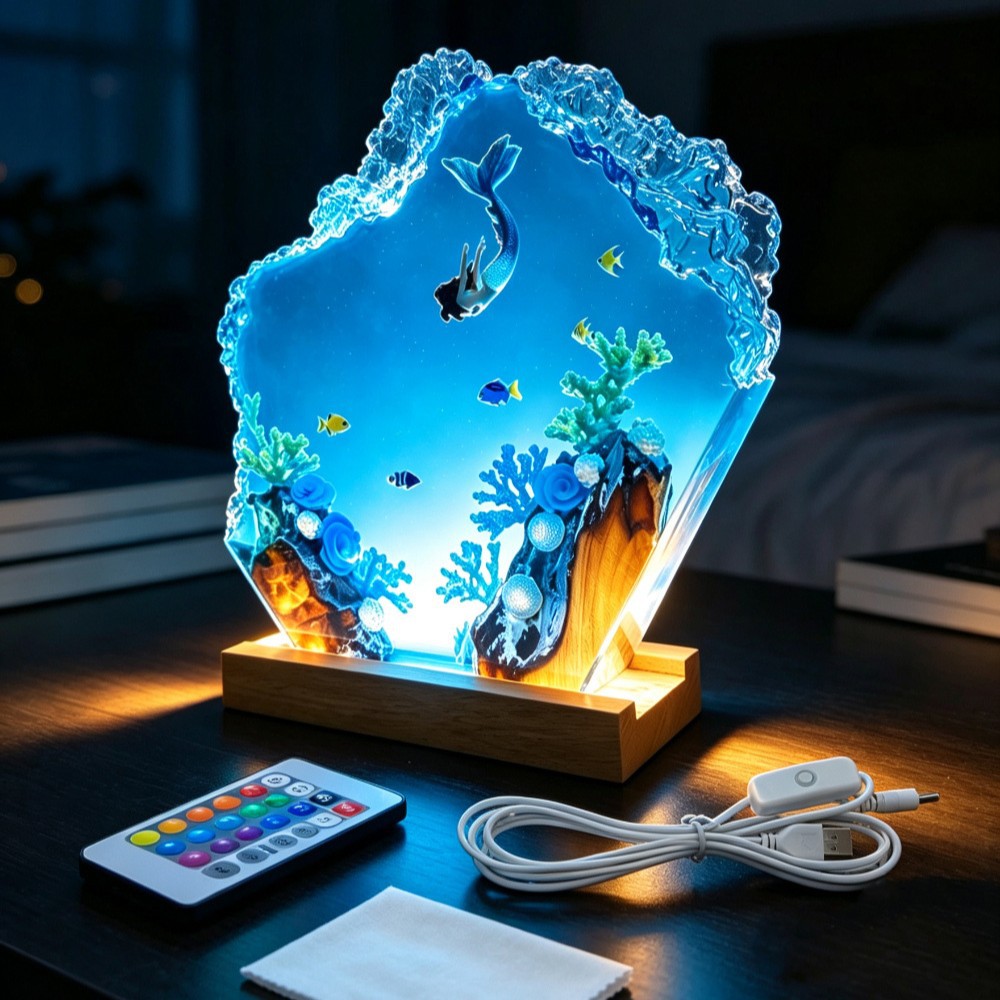 Deep Sea Mermaid Epoxy Sculptu - Woodworking Resin 评论和价格